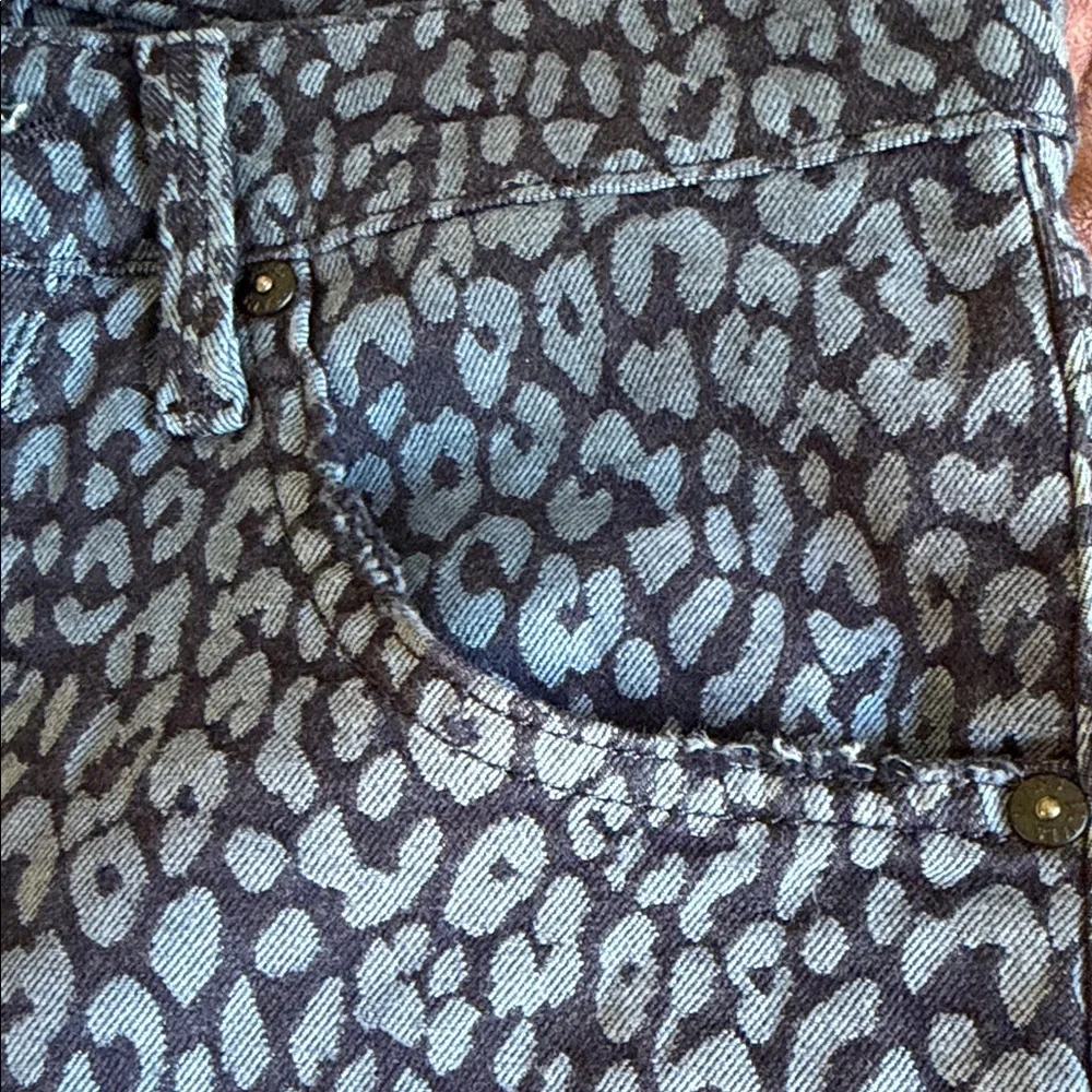 NWT James Jeans Blue Leopard Print High Waisted Jeans Size 25 - Picture 7 of 10